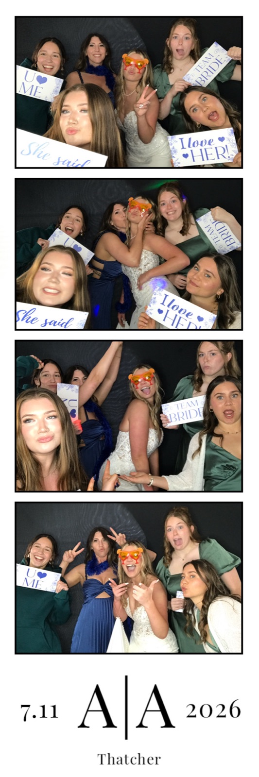 Photo booth print from Austin and Abigail's Salem, Oregon wedding