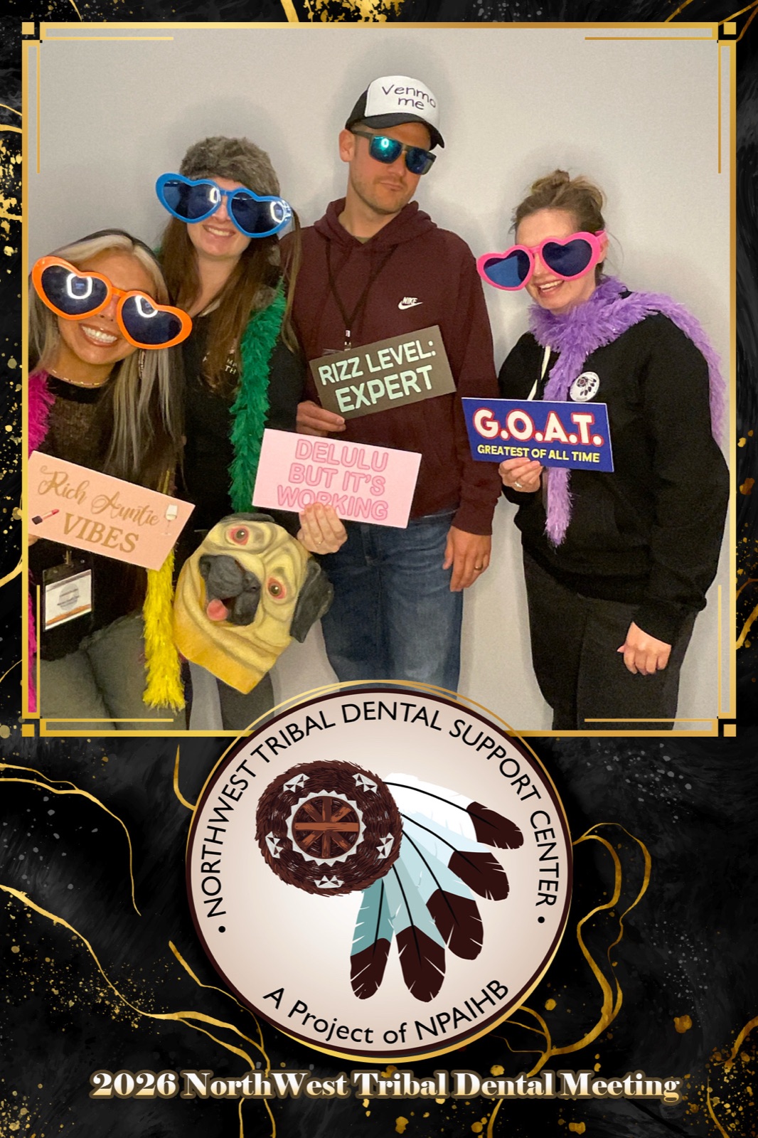 Princess photo booth print from a Northwest Tribal Dental Support Center event