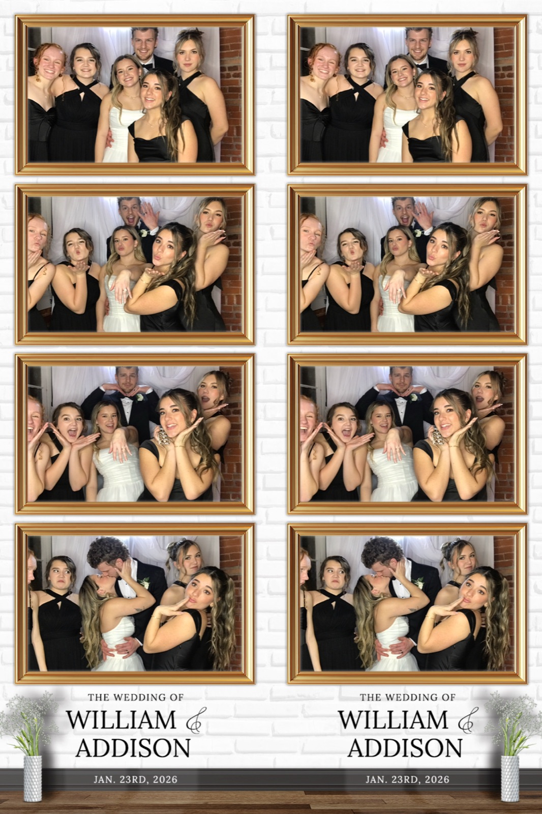 Photo booth at a Reed Ballroom wedding in Salem, Oregon