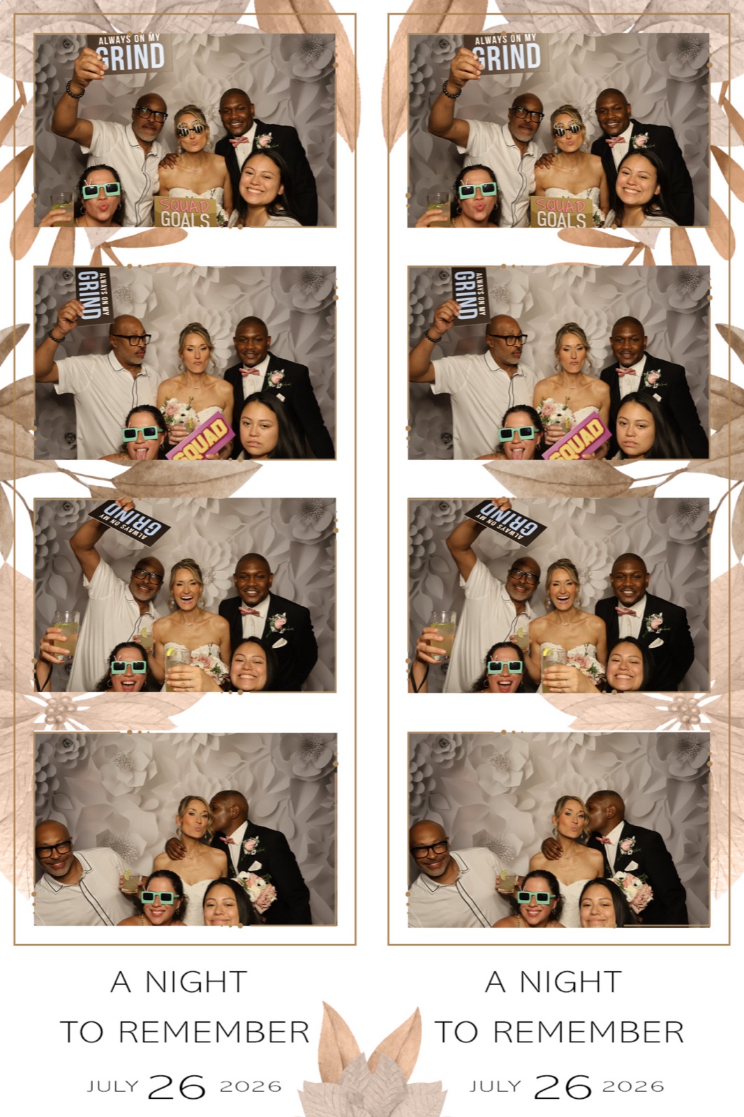 Photo booth print from a Portland, Oregon wedding