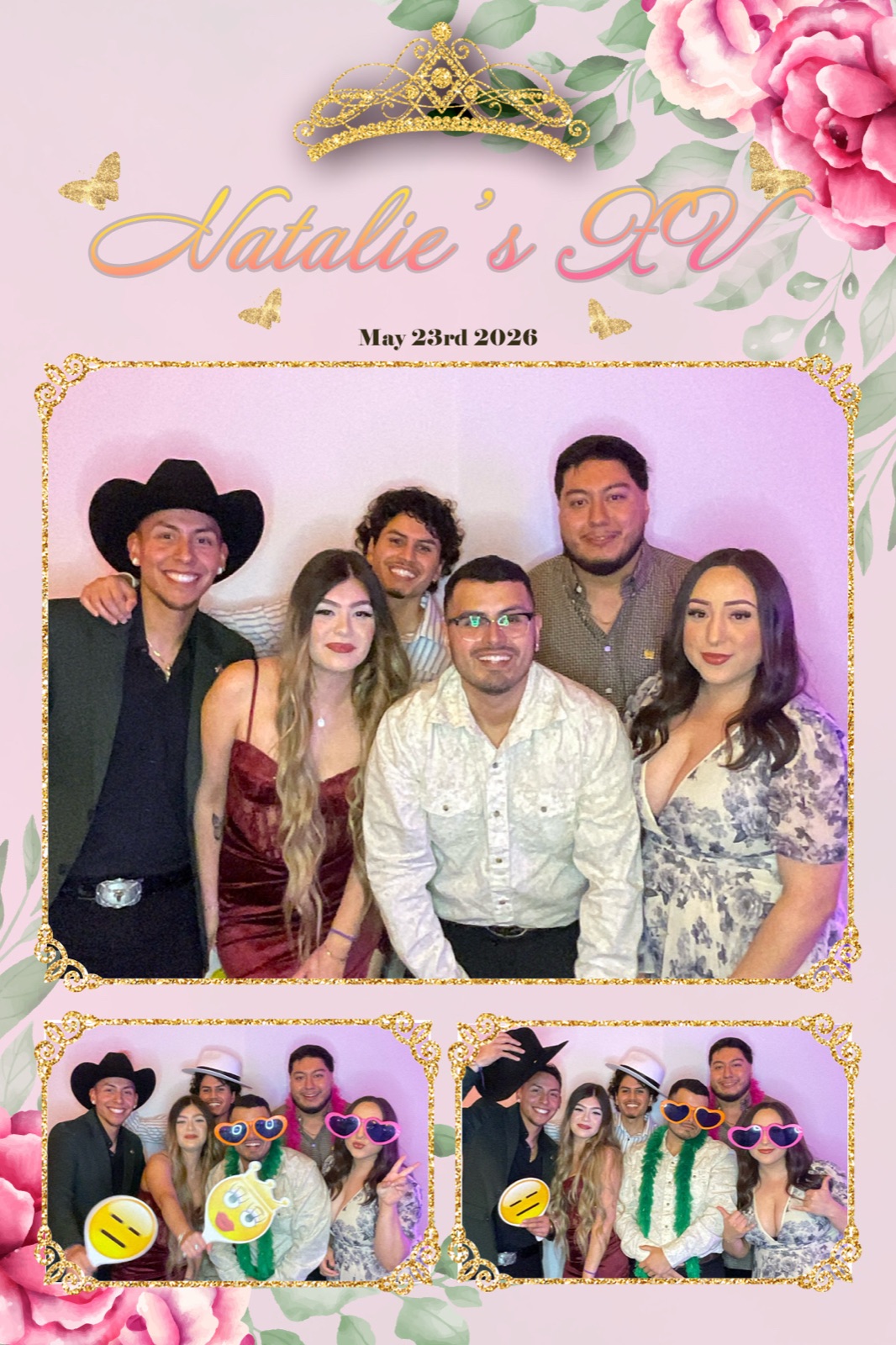 Companion GIF booth print from an Oregon quinceañera