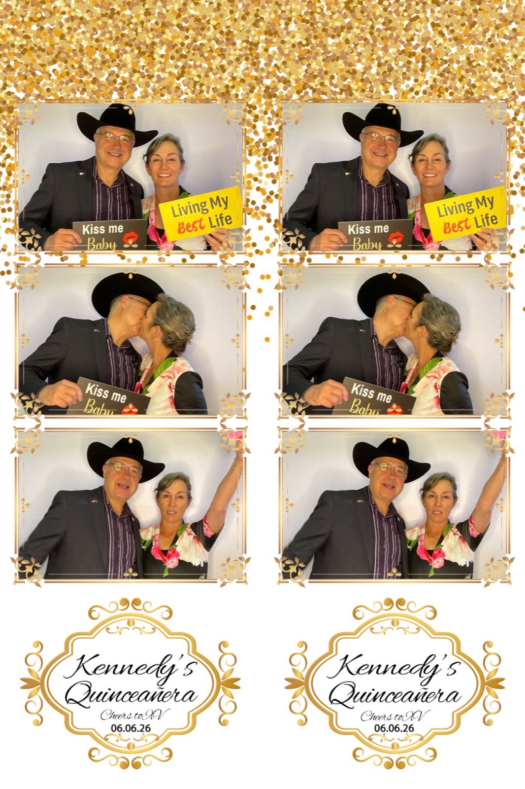 Princess photo booth print from an Oregon quinceañera