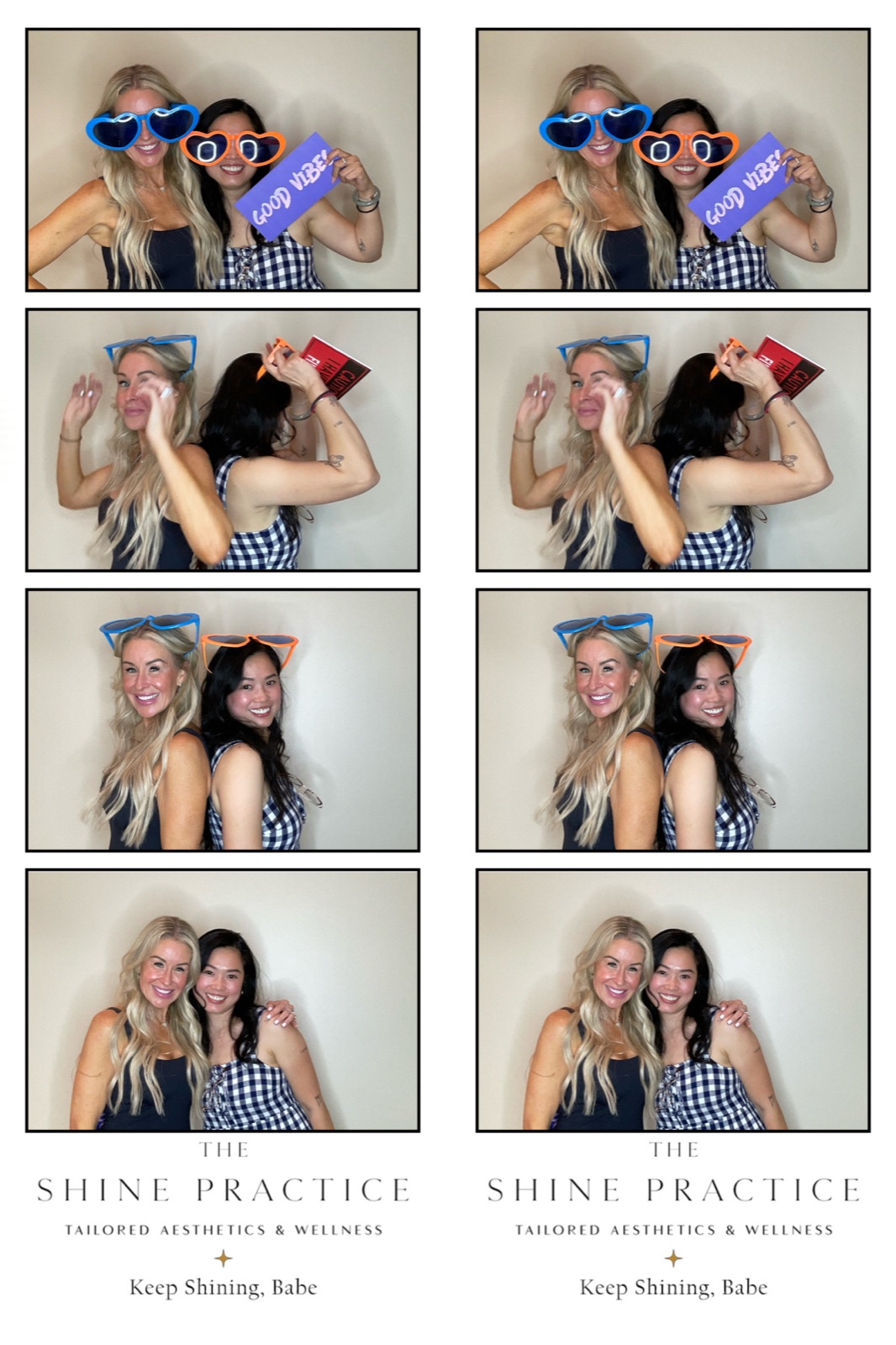 Princess booth double photo strip from The Shine Practice event in Silverton, Oregon