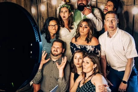 Acting Crazy and happy with funny photo booth rentals