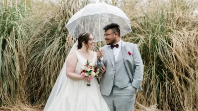 Lovable couple photography in green space