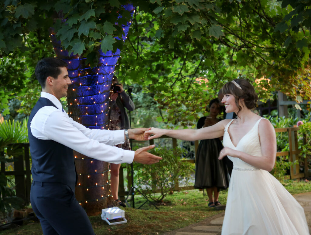 Beautiful Christmas wedding scene