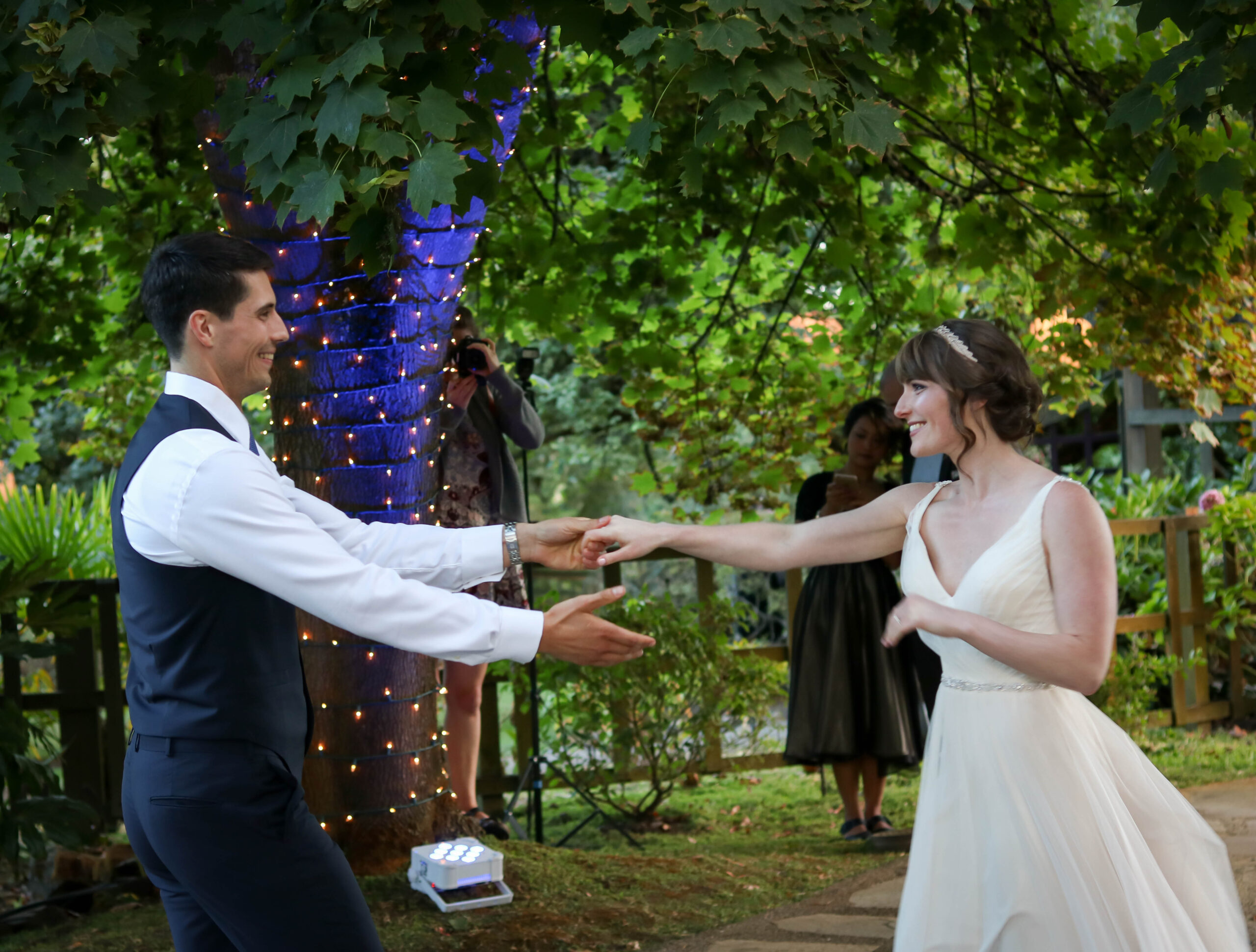 Beautiful Christmas wedding scene