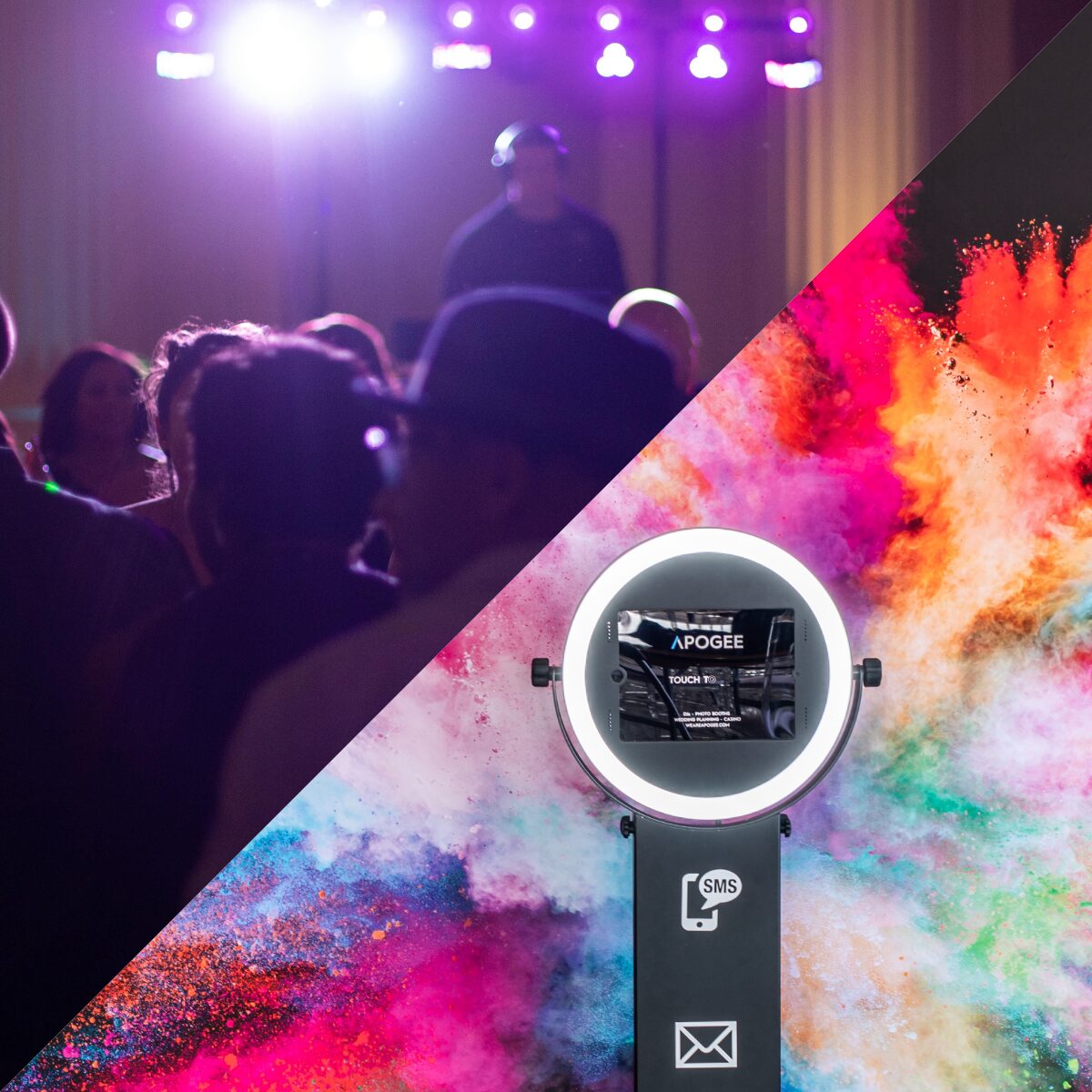 Oregon wedding DJ and Companion Photo Booth at reception