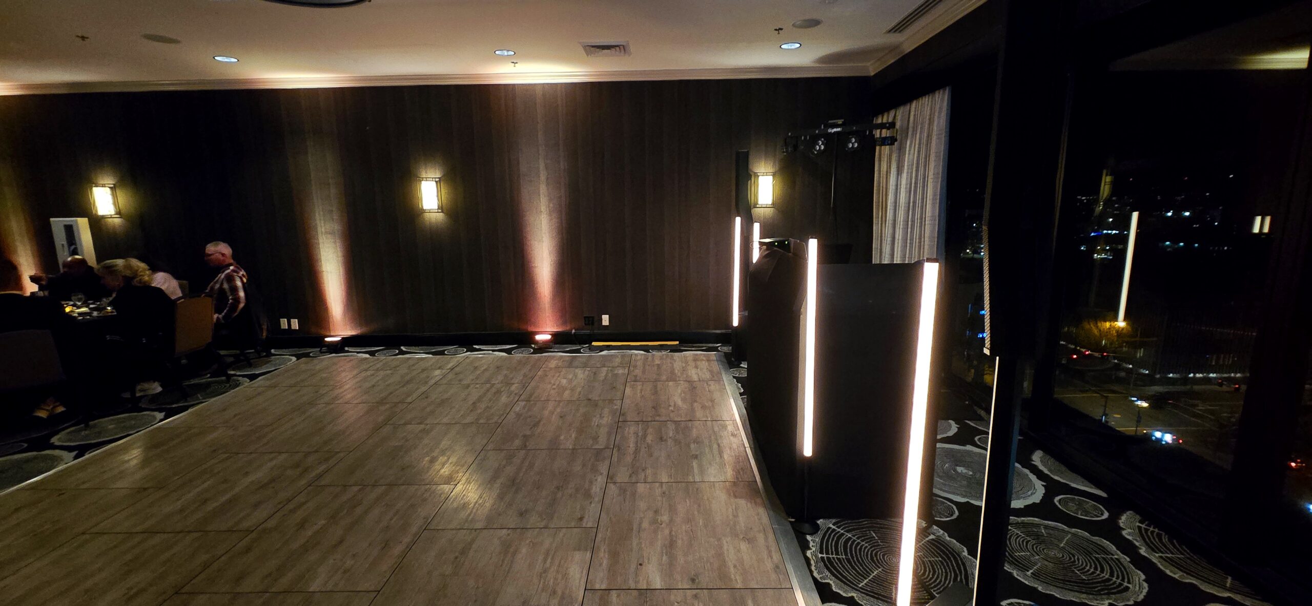 Wedding DJ with glow sticks at The Graduate Eugene